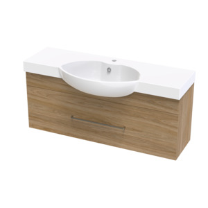 Raglan 1200 Single Drawer Wall Vanity