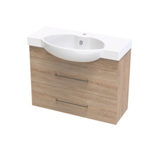 Raglan 900 Double Drawer Wall Vanity