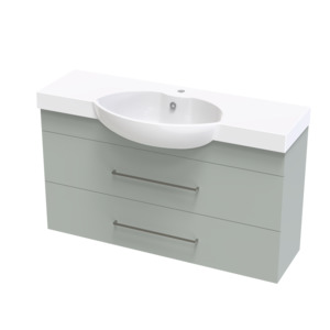 Raglan 1200 Double Drawer Wall Vanity