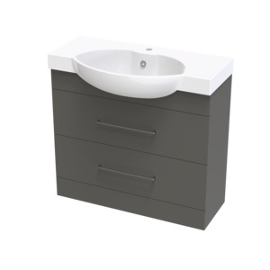 Raglan Collection: Raglan 900 Double Drawer Floor Vanity