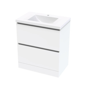Luna Vanities Exclusive Range: Luna Double Drawer 750 Floor Vanity