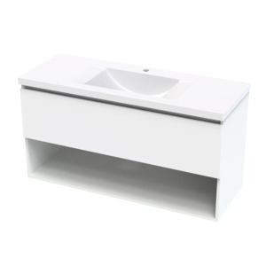 Luna Drawer Open Shelf 1200 Wall Hung Vanity