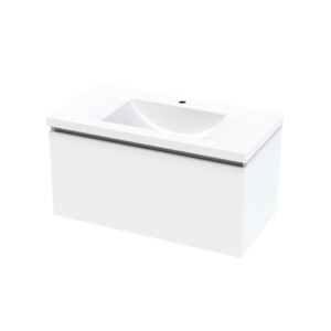 Luna Vanities Exclusive Range: Luna Single Drawer 900 Wall Hung Vanity