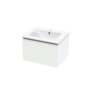 Pacific Collection: Pacific Rise 600mm Single Drawer Wall Hung Vanity