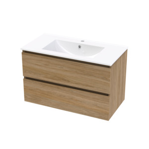 Pacific Rise Double Drawer 900mm Wall Hung Vanity