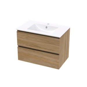 Pacific Collection: Pacific Rise Double Drawer 750mm Wall Hung Vanity