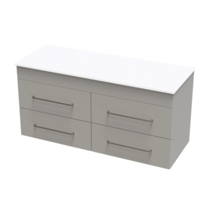 Cashmere 4 Drawer: Cashmere Pro 1200 4 Drawer Wall Vanity