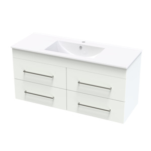 Cashmere 4 Drawer: Cashmere Valley 1200 4 Drawer Wall Vanity
