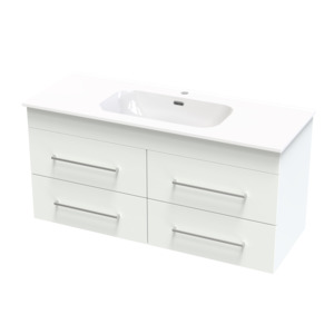 Cashmere Aura 1200 4 Drawer Wall Vanity