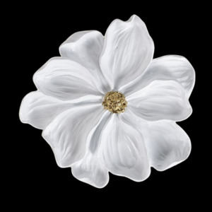 Wall Art White Flower 17x3cm (Set of 4)