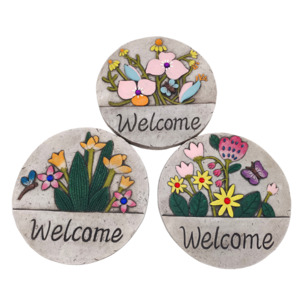 Welcome Flower Garden Decor (Set of 6)