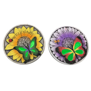 Welcome Butterfly Garden Decor (Set of 6)