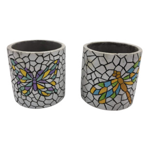 Mosaic style Insect Pot (set of 9)