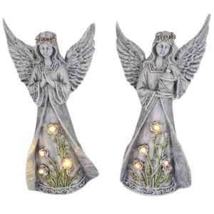 Solar Angel with flowers on skirt (set of 4)