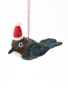 Christmas Ornament: Felted Tui Christmas Decoration