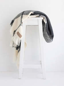 Masterweave: Wool twill Throw -Block Check by Masterweave