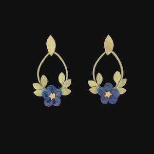 Michael Michaud: Blue Eyed Mary Oval Post Earrings