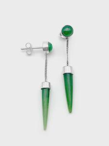 Nick Von K: Dot Dash Pounamu earrings