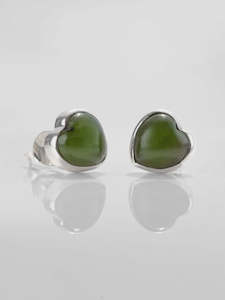 Nick Von K: Pounamu Heart Studs