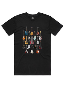 Pre Order: PRE ORDER Famous Guitars Men's T-Shirt in Black