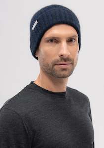 Possum And Merino Knitwear: Rib Beanie by Merinomink