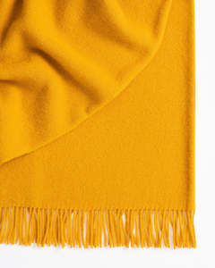 Nevis Lambswool Throw in Saffron