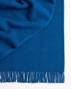Sale Blankets: Nevis Lambswool Throw in Petrol