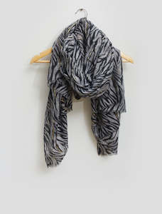 Fashion Accessories: Grey Zebra Scarf