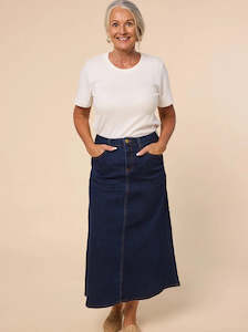 Skirts: Denim A-Line Skirt