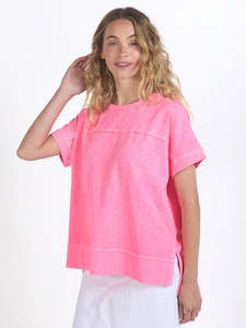 Pre Order: PRE ORDER Allison Tee in Neon Rose