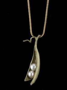 Michael Michaud Pea Pod Pendant - 2 Pearls