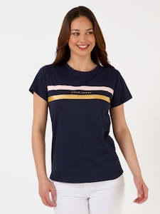 Tees: Navy Icon Stripe T Shirt
