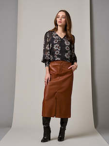 Theodora Blouse in Black Multi