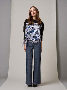 Greenwich Tee in Black Multi