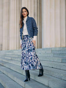 Harper Jacket in Denim Houndstooth