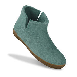 Glerups Felted NZ Wool Boot with Natural Rubber Sole - North Sea
