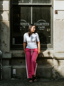 Moke: Indiana Wide Leg Pants in Hot Pink