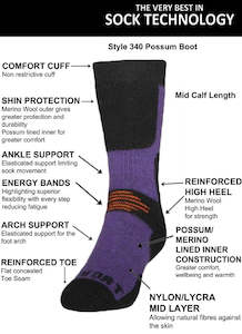 Comfort Socks: Possum Merino Boot Socks