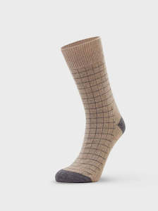 Possum Merino Accessories: Grid Possum Merino Socks