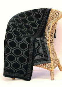 Possum And Merino Blankets: Possum Merino Geometric Throw