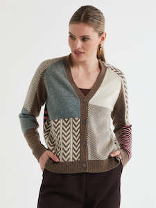 Ls And Co: Textured Cardi in Bark