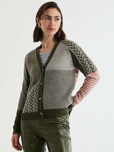 Textured Cardi in Olive