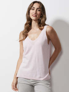Linen Tank in Peony