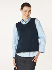 Essential Two Tone Vest in Denim