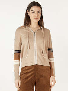 Multi Media Hoodie in Oat