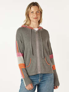 Multi Media Hoodie in Cloud