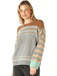 Zacket And Plover: Fairisle Jumper in Goose