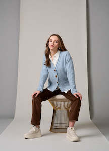 Hetty Cardigan in Blue Bell
