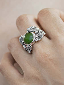 Pounamu Owl Guardian Ring