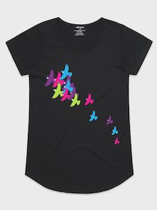 Tui Scoop Neck Fashion T-Shirt - Black